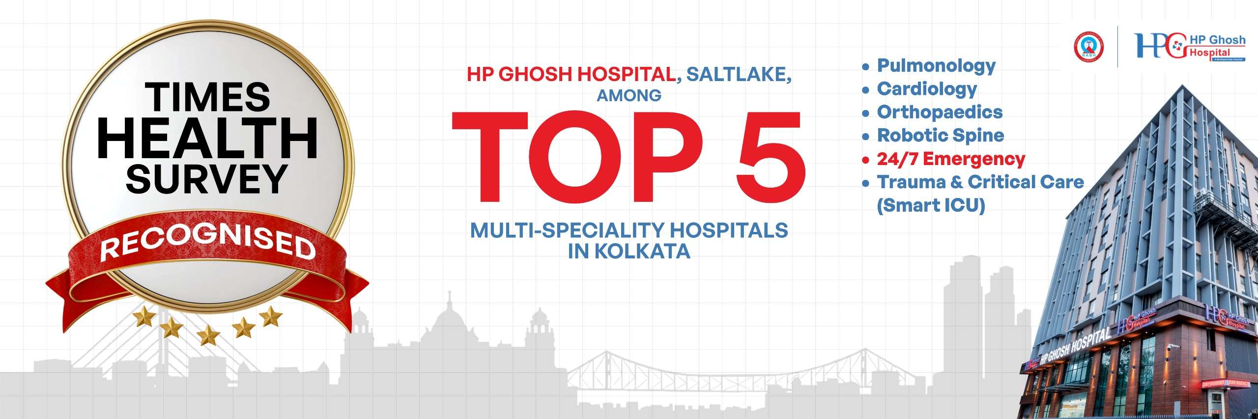 Read more about the article HP Ghosh Hospital Earns Top 5 Multi-Speciality Hospital Ranking in Kolkata